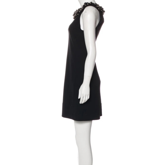 NWT Diane Von Furstenburg Black Ceecee Enamel Beading Sz 10 - Picture 4 of 16